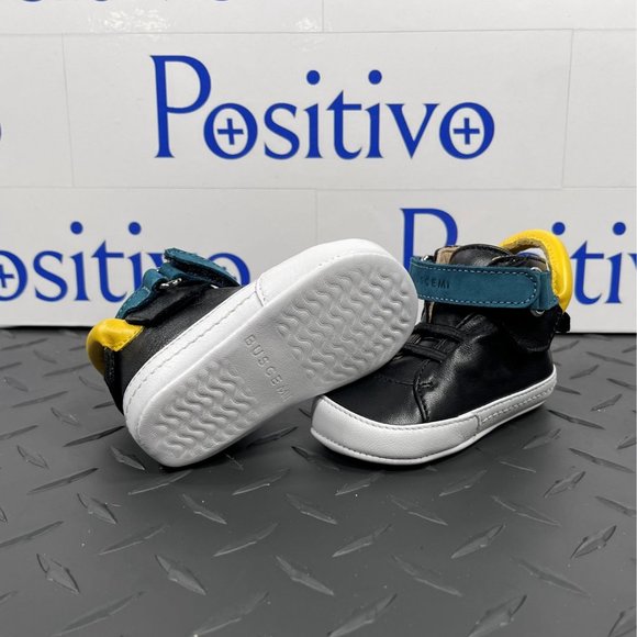 Buscemi 100MM Baby Black Trio Leather Sneakers US 4 EU 19 - Picture 6 of 6